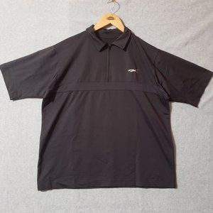 KAOS vintage made in USA 1\4 zip shirt black mens size L